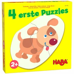 4 erste Puzzles – Tierkinder - 12 Teile