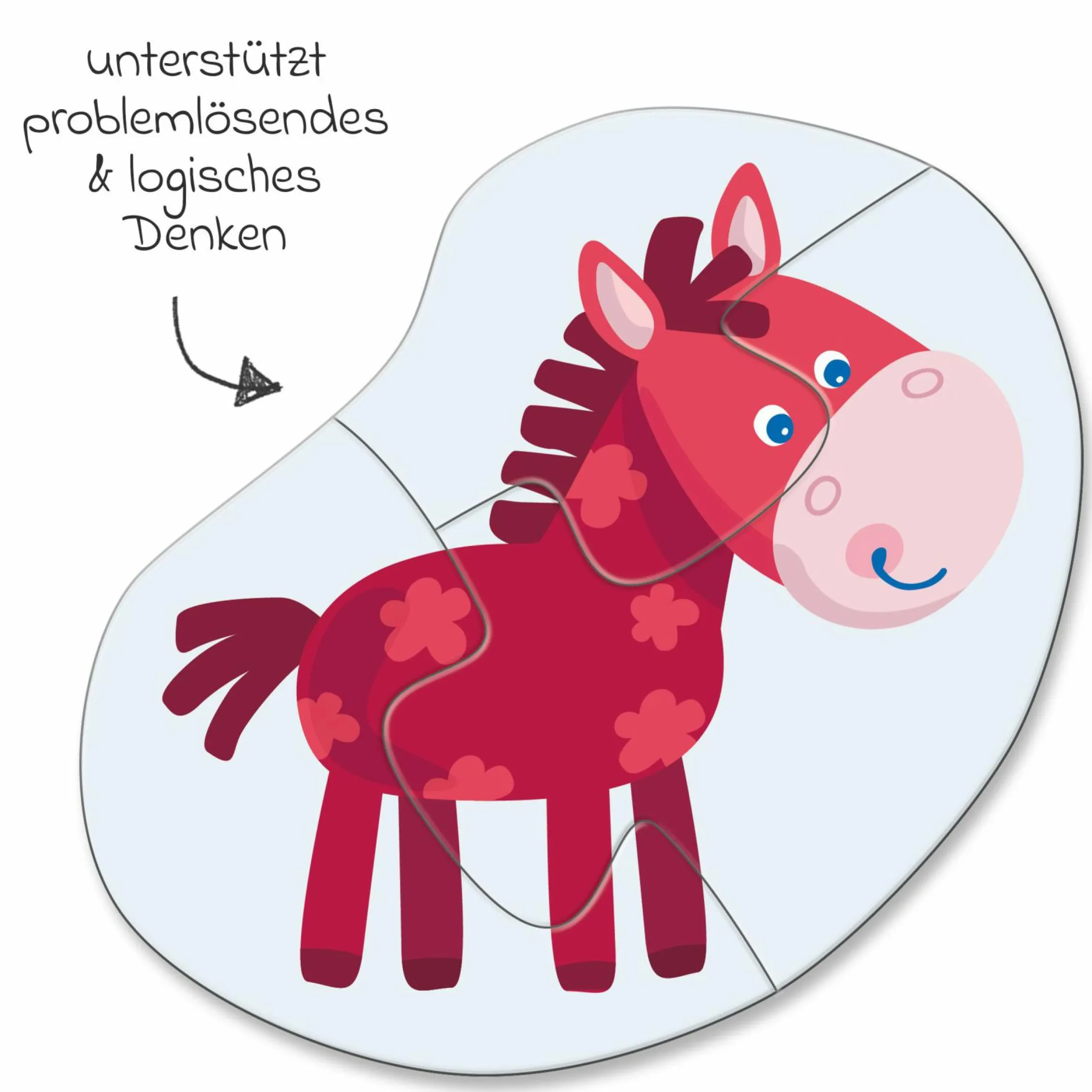 4 erste Puzzles – Tierkinder - 12 Teile