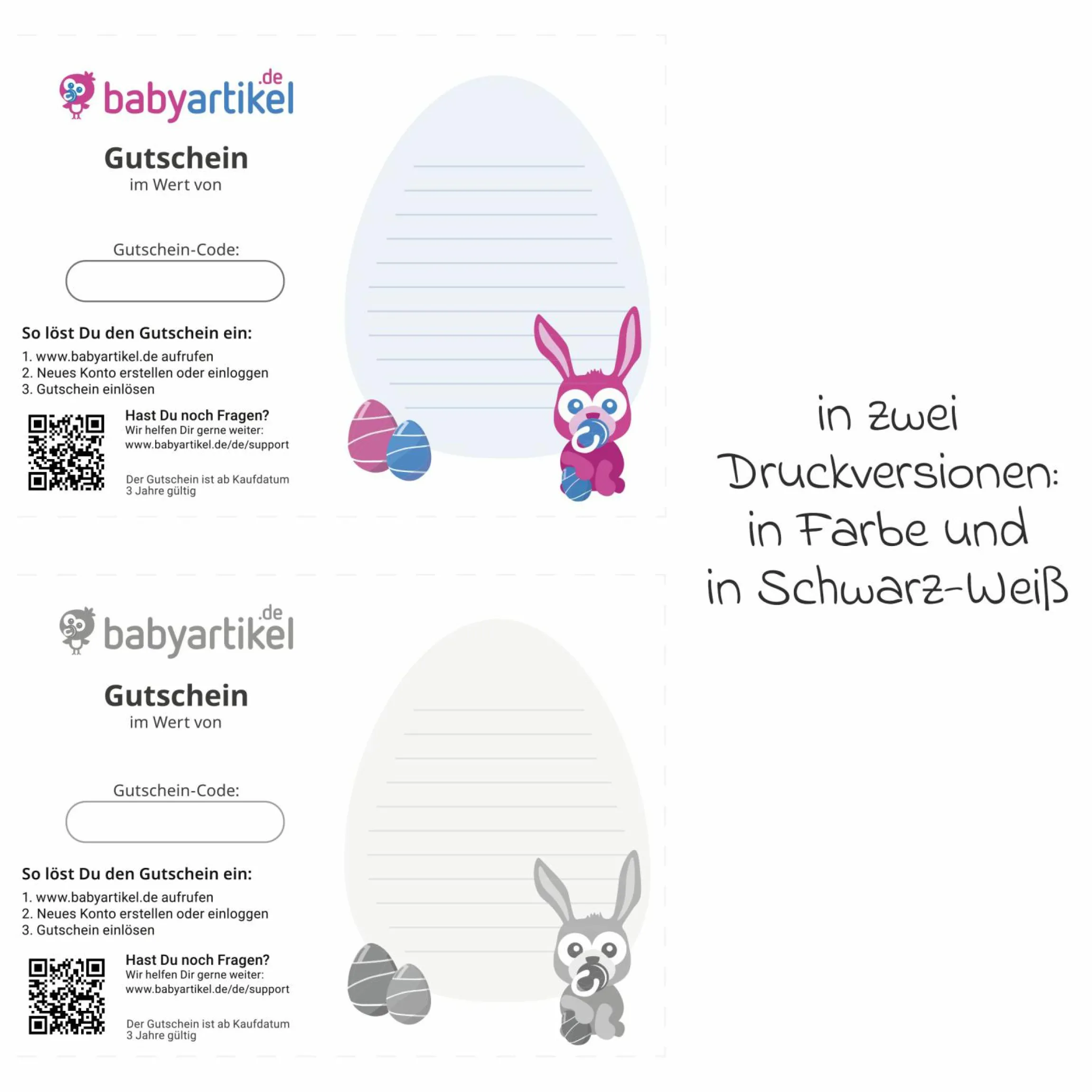 50 Euro Geschenkgutschein - Ostern
