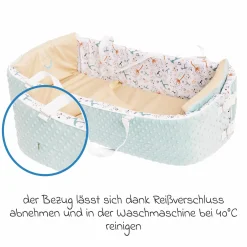 4 in 1 Babynest für Hochstuhl Quarttolino ab Geburt nutzbar - Blau Weiß - Kollektion 2024