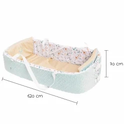 4 in 1 Babynest für Hochstuhl Quarttolino ab Geburt nutzbar - Blau Weiß - Kollektion 2024