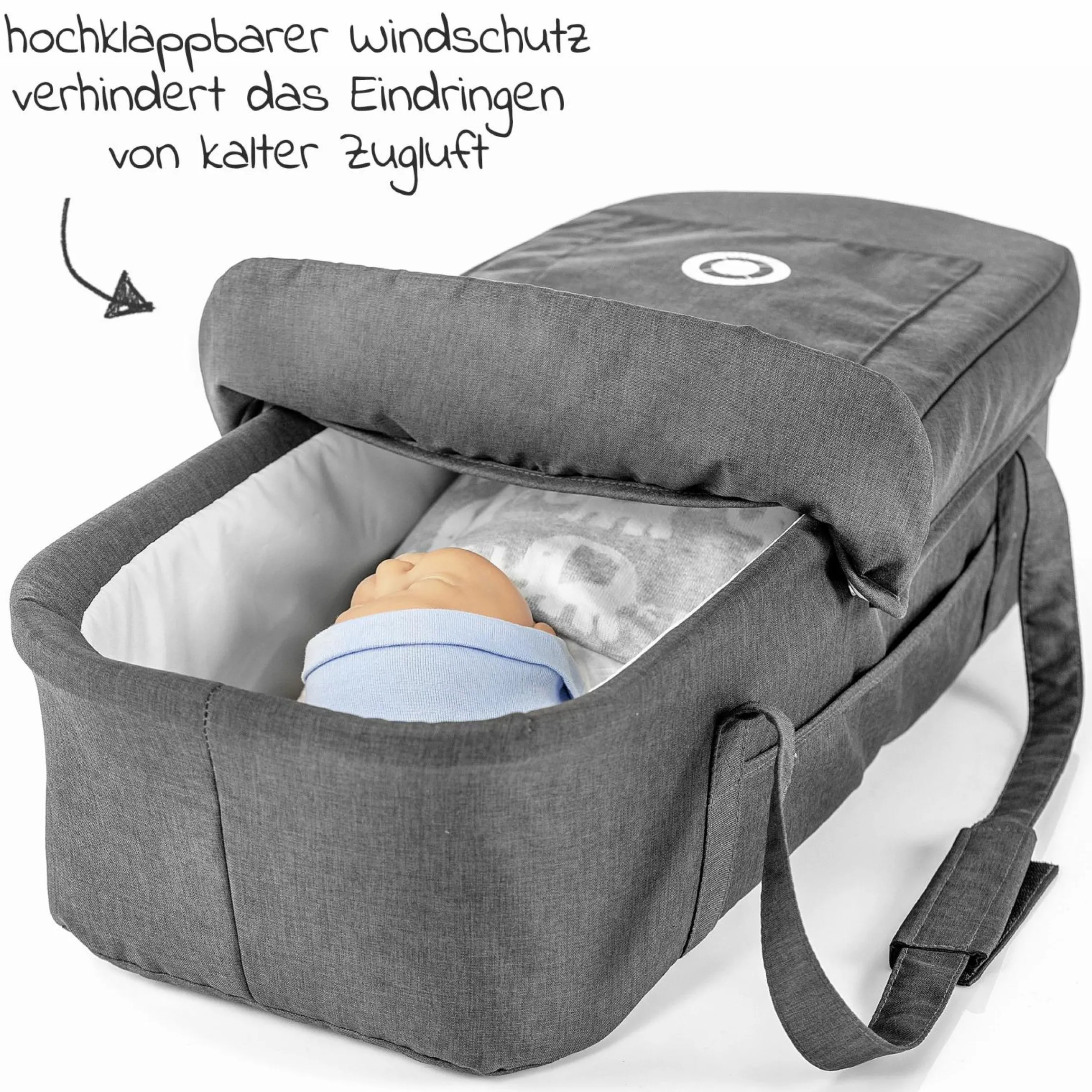 3 in 1 Babywanne Exklusiv - Linen Dark Grey