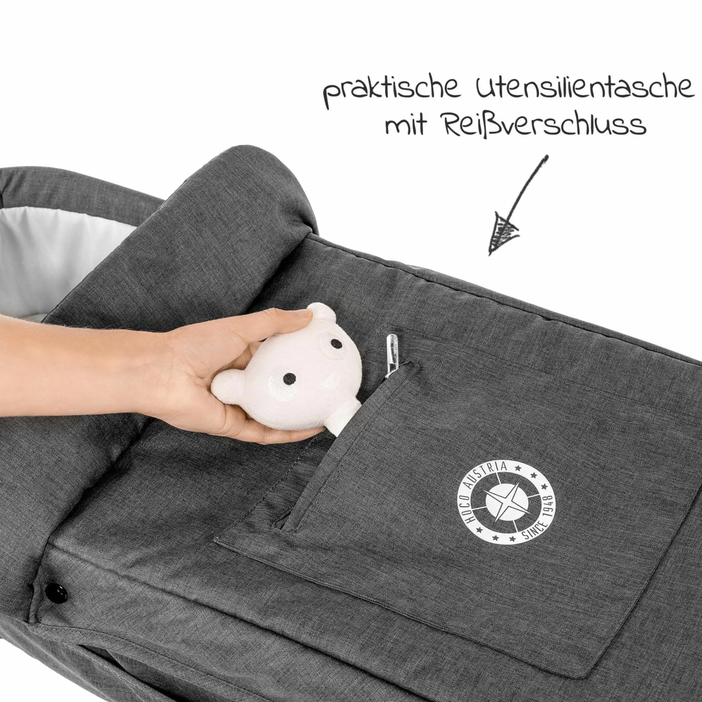 3 in 1 Babywanne Exklusiv - Linen Dark Grey