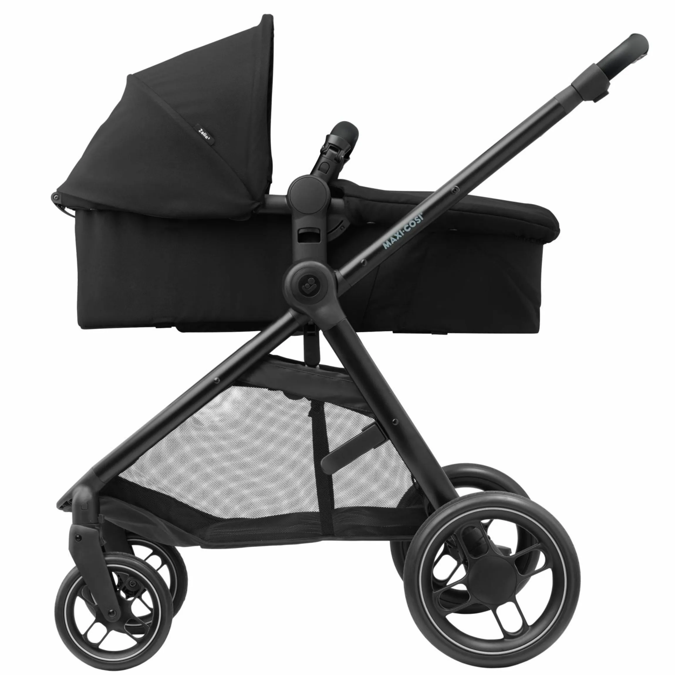 2 -in- 1 Kombi-Kinderwagen Zelia³ wendbarer Sitz & Wanne in einem, verstellbarer Schieber, 22 kg - Essential Black - Kollektion 2025