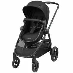 2 -in- 1 Kombi-Kinderwagen Zelia³ wendbarer Sitz & Wanne in einem, verstellbarer Schieber, 22 kg - Essential Black - Kollektion 2025