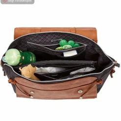 2 in 1 Wickelrucksack & Wickeltasche N°4 mit Wickelunterlage, Innentasche & Isolierbehälter - Tabak - Kollektion 2024