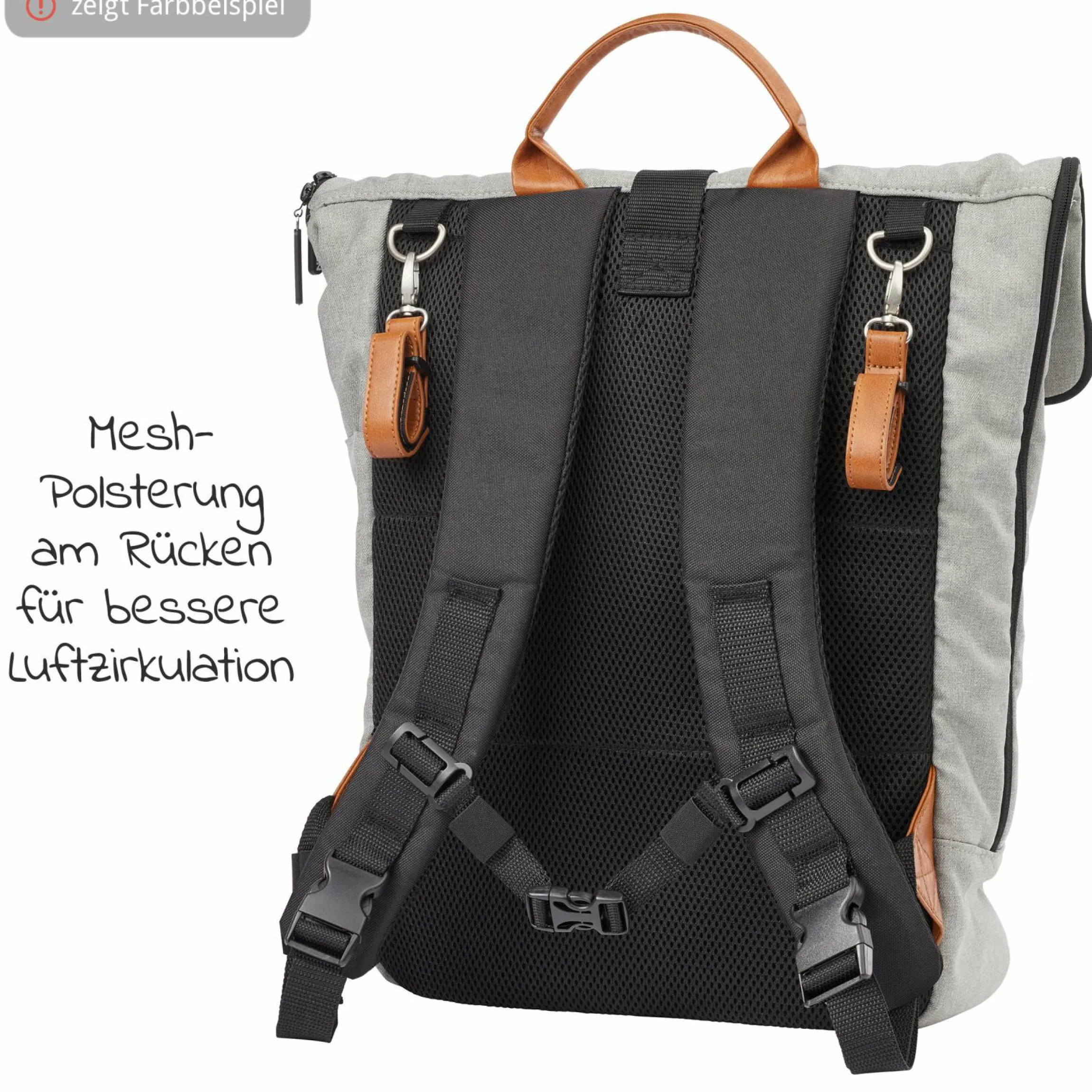 2 in 1 Wickelrucksack & Wickeltasche N°6 mit Wickelunterlage und vielen Fächern - Schokobraun - Kollektion 2024