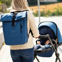 2 in 1 Wickelrucksack & Wickeltasche N°6 mit Wickelunterlage und vielen Fächern - Schokobraun - Kollektion 2024