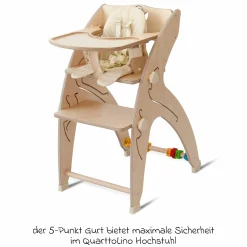 5 Punkt Sicherheitsgurt für Hochstuhl Quarttolino - Beige - Kollektion 2024