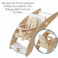 5 Punkt Sicherheitsgurt für Hochstuhl Quarttolino - Beige - Kollektion 2024