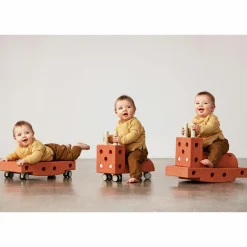 14 tlg. Baukasten Starter-Set Modu Playsystem Curiosity von 0 - 6 Jahre - Burnt Orange / Dusty Green