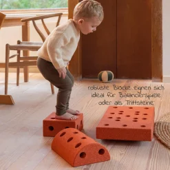 20 tlg. Baukasten Starter-Setset Modu Playsystem Explorer von 0 - 6 Jahre - Burnt Orange / Dusty Green
