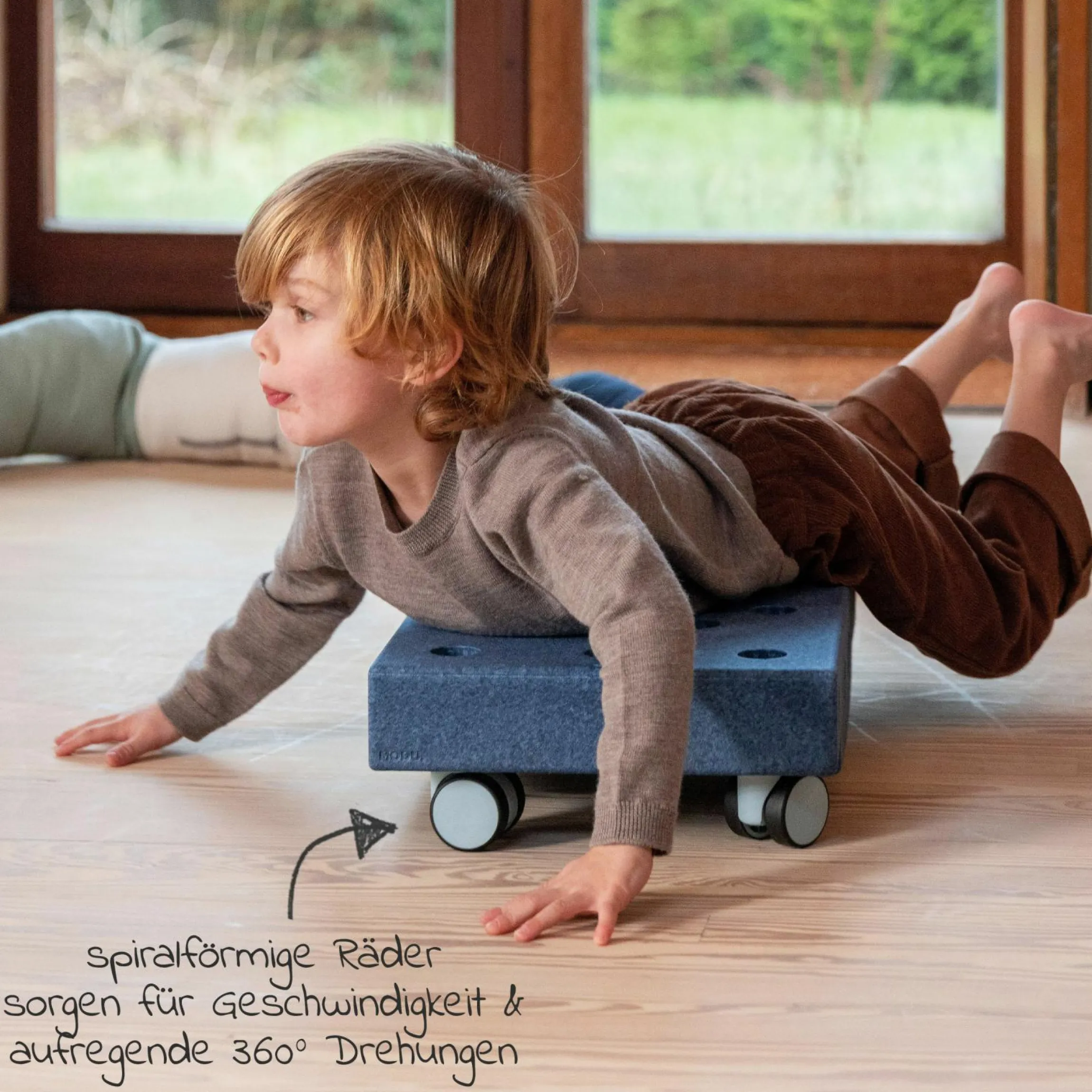 14 tlg. Baukasten Starter-Set Modu Playsystem Curiosity von 0 - 6 Jahre - Deep Blue / Sky Blue