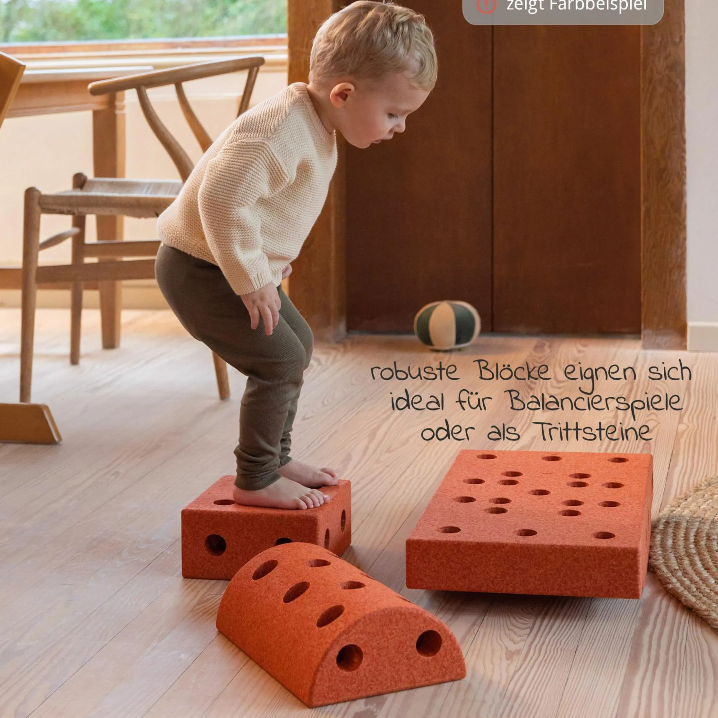 14 tlg. Baukasten Starter-Set Modu Playsystem Curiosity von 0 - 6 Jahre - Deep Blue / Sky Blue