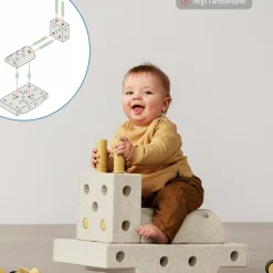 14 tlg. Baukasten Starter-Set Modu Playsystem Curiosity von 0 - 6 Jahre - Deep Blue / Sky Blue
