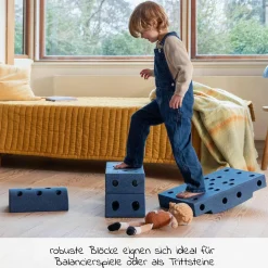 20 tlg. Baukasten Starter-Setset Modu Playsystem Explorer von 0 - 6 Jahre - Deep Blue / Sky Blue