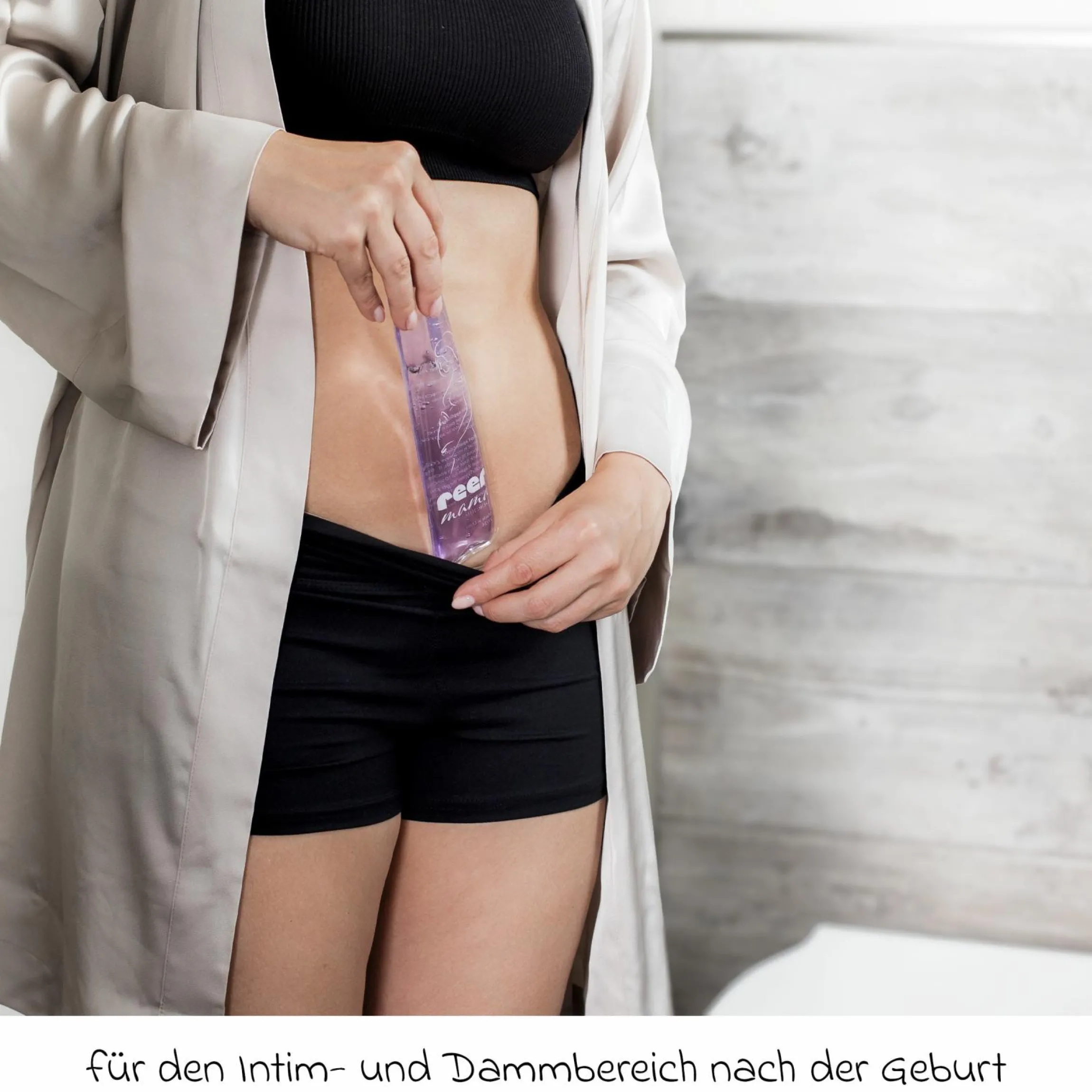 14 tlg. Wochenbett Kühleinlagen Set Mama 2x Kühleinlagen & 12 Einweg-Hygienehüllen - Lila Weiß