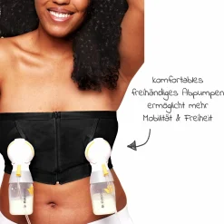 Abpump-Bustier Hands-free - Schwarz - Gr. S