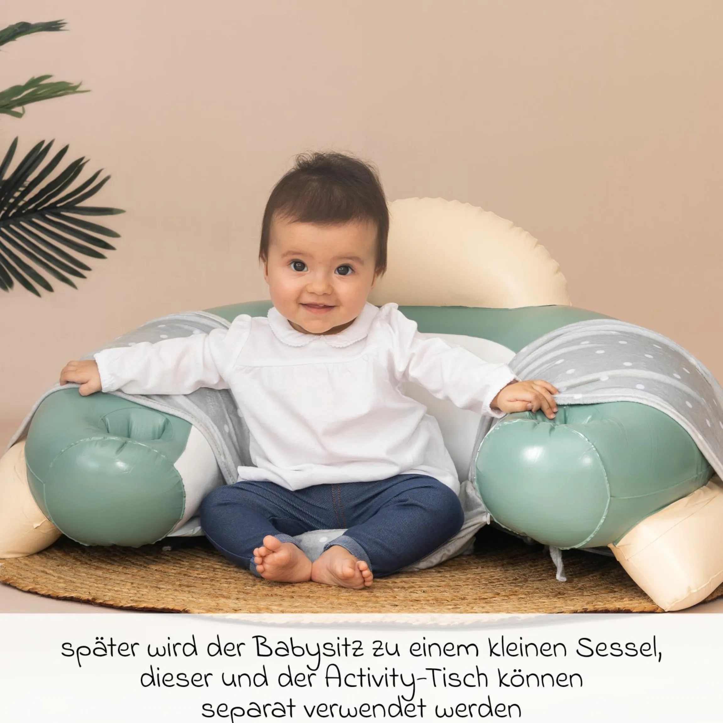 Activity-Tisch mit aufblasbarem Baby-Rundsitz & Motorikspiel