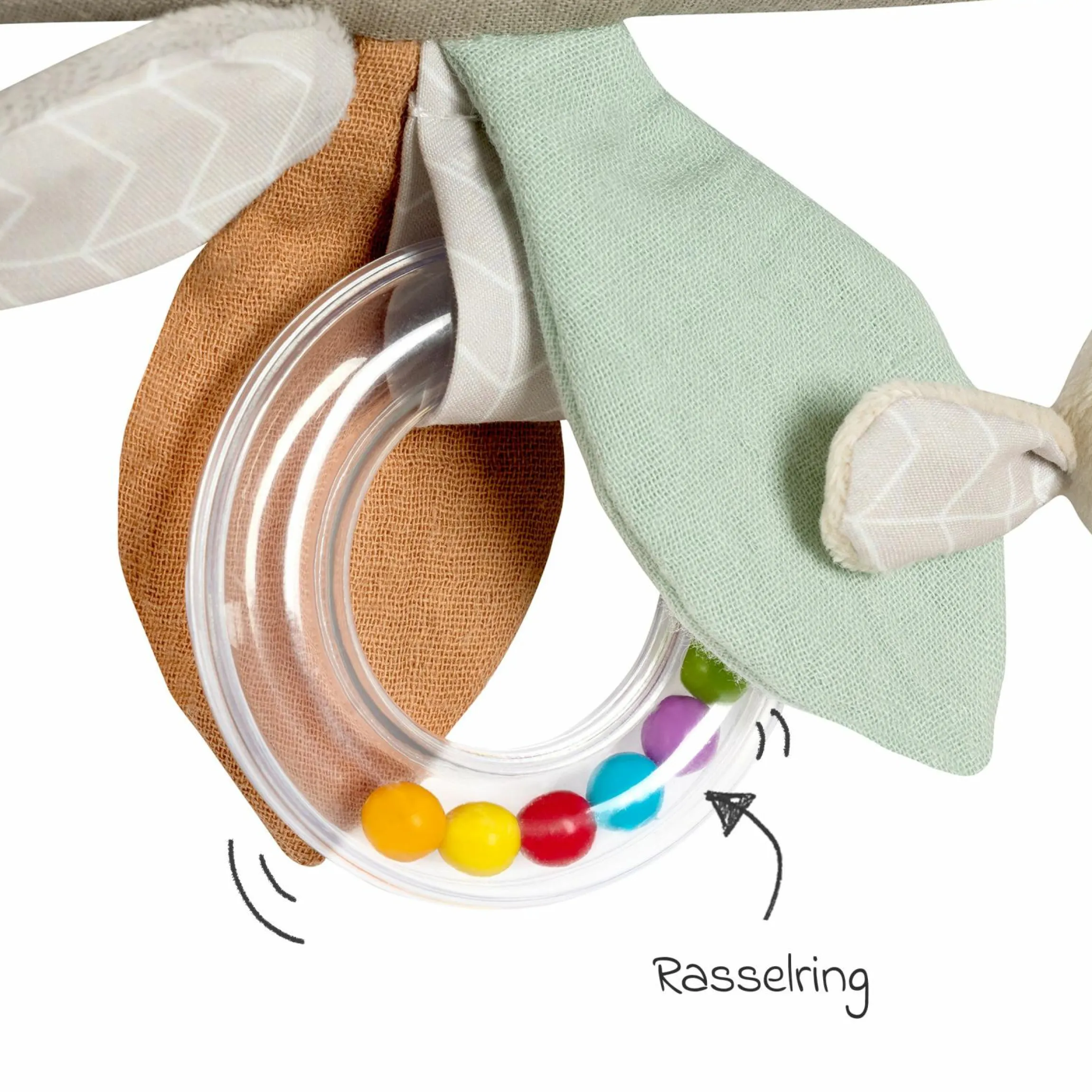 Activity-Trapez mit Rassel & Quietsche - Esel & Schaf
