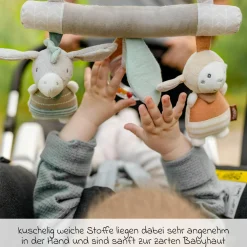 Activity-Trapez mit Rassel & Quietsche - Esel & Schaf