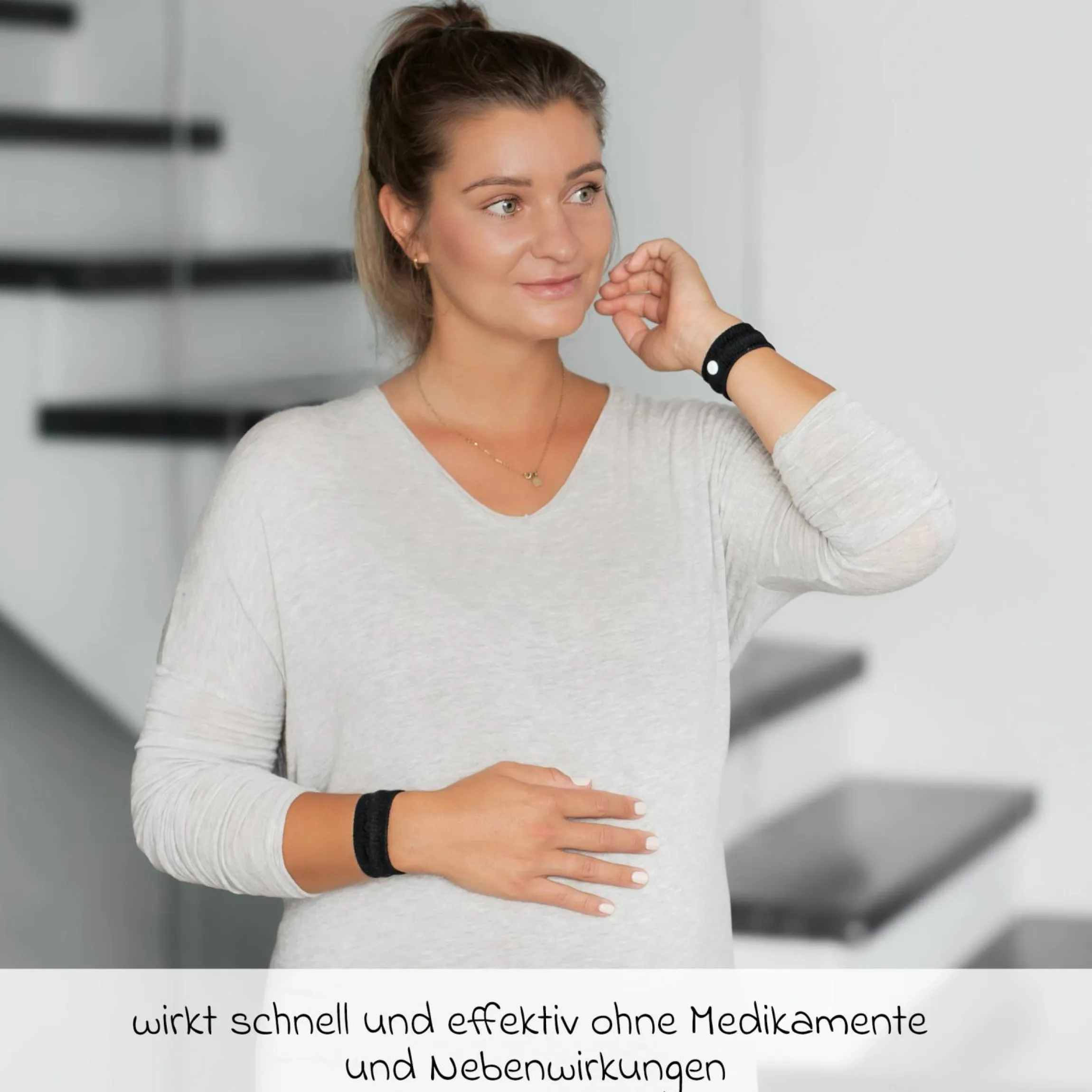 Akupressur-Armband Mama mit einem hohen Tragekomfort - Schwarz - Kollektion 2024