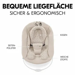 Alpha Plus Black 4-tlg. Newborn Set Disney - Hochstuhl + 2in1 Babyaufsatz & Wippe + Sitzkissen - Winnie Pooh