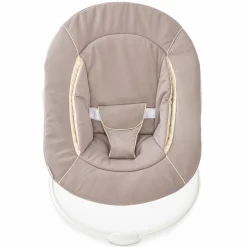 Alpha Plus Black 4-tlg. Newborn Set - Hochstuhl + 2in1 Babyaufsatz & Wippe + Sitzkissen - Stretch Beige