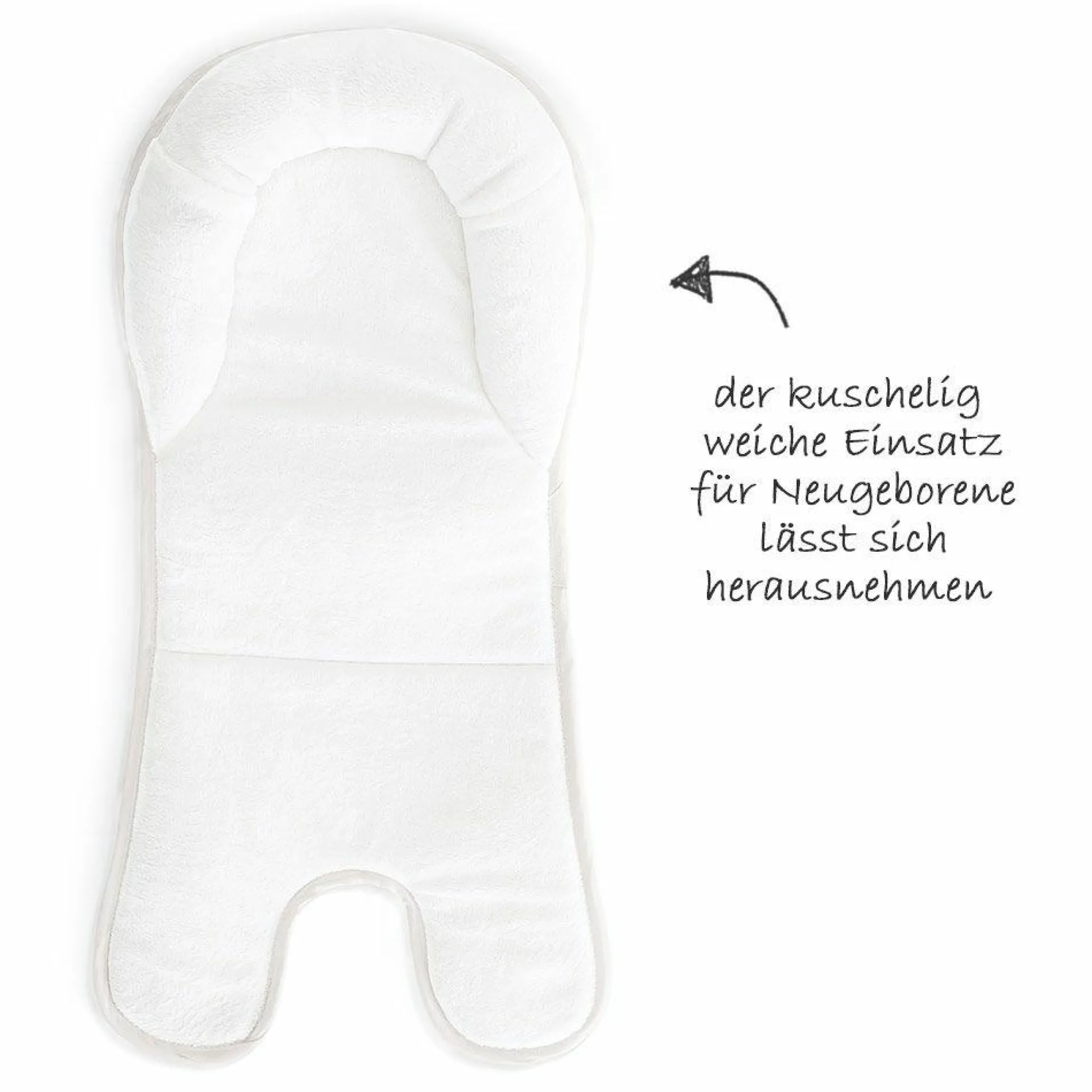 Alpha Plus Grey Newborn Set - 4-tlg. Hochstuhl + Neugeboreneneinsatz & Wippe Stretch Grey + Sitzpolster