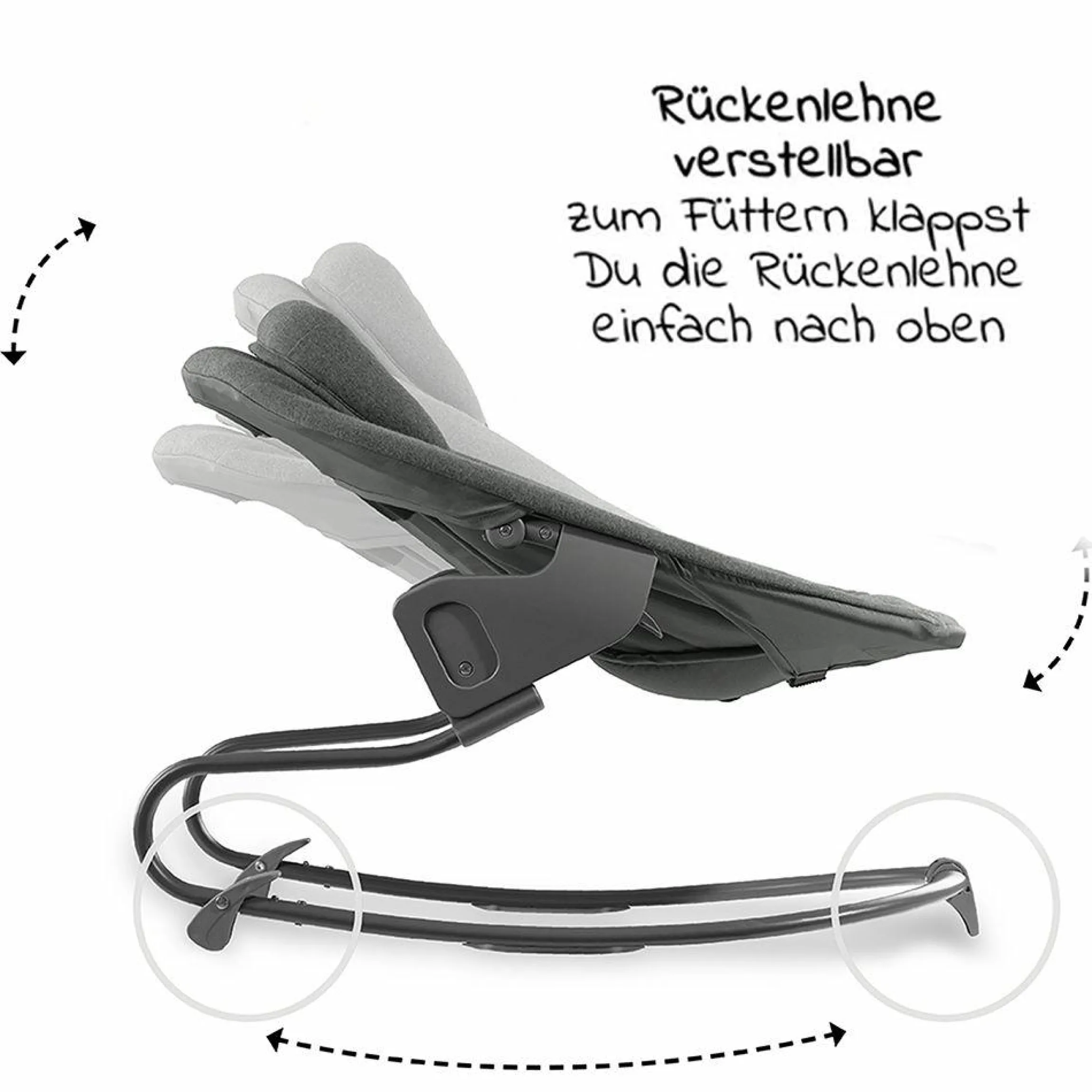 Alpha Plus Grey XXL Newborn Set - Hochstuhl + 2in1 Aufsatz Bouncer & Wippe + Alpha Tray Essbrett + Sitzverkleinerer + Hochstuhlauflage - Jersey Charcoal