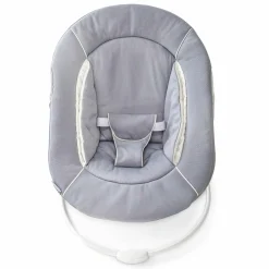 Alpha Plus Mint 4-tlg. Newborn Set - Hochstuhl + 2in1 Babyaufsatz & Wippe + Sitzkissen - Stretch Grey