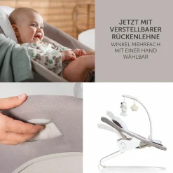 Alpha Plus Natur Newborn Set Deluxe - 4-tlg. Hochstuhl + 2in1 Neugeboreneneinsatz (verstellbar) + Sitzpolster