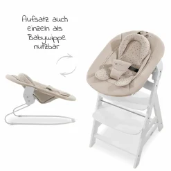 Alpha Plus Select Charcoal 4-tlg. Newborn Set Disney Pooh - Hochstuhl + Neugeborenenaufsatz + Sitzkissen Beige