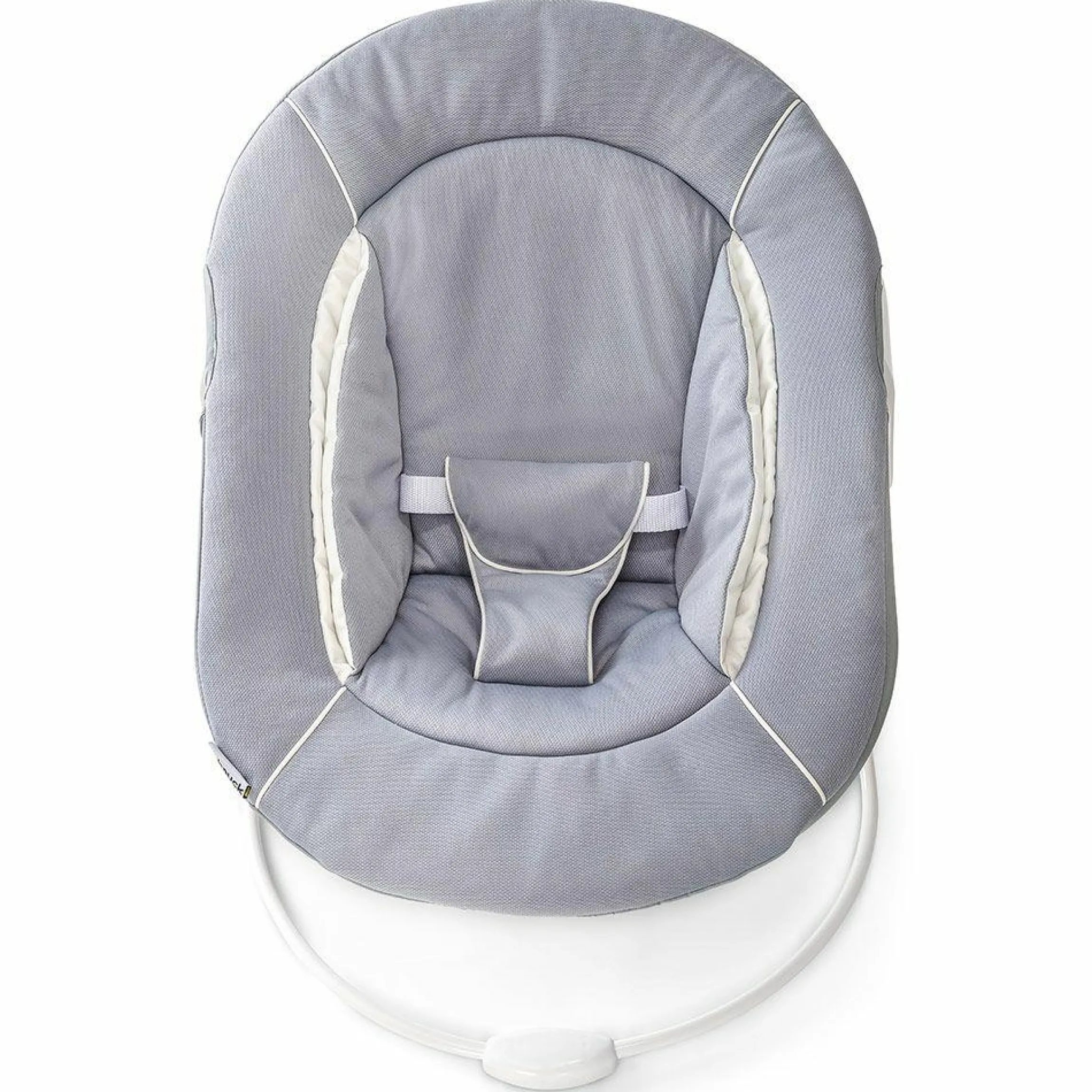 Alpha Plus White Newborn Set - 3-tlg. Hochstuhl + Neugeboreneneinsatz & Wippe Stretch Grey
