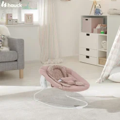 Alpha Plus White Newborn Set Bambi Rose - 4-tlg. Hochstuhl + Neugeborenenaufsatz + Sitzkissen