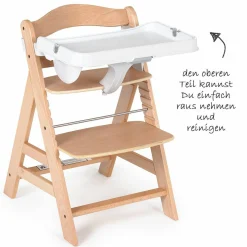 Alpha Tray - 2-teiliges Essbrett & Tisch für Alpha Hochstühle - White