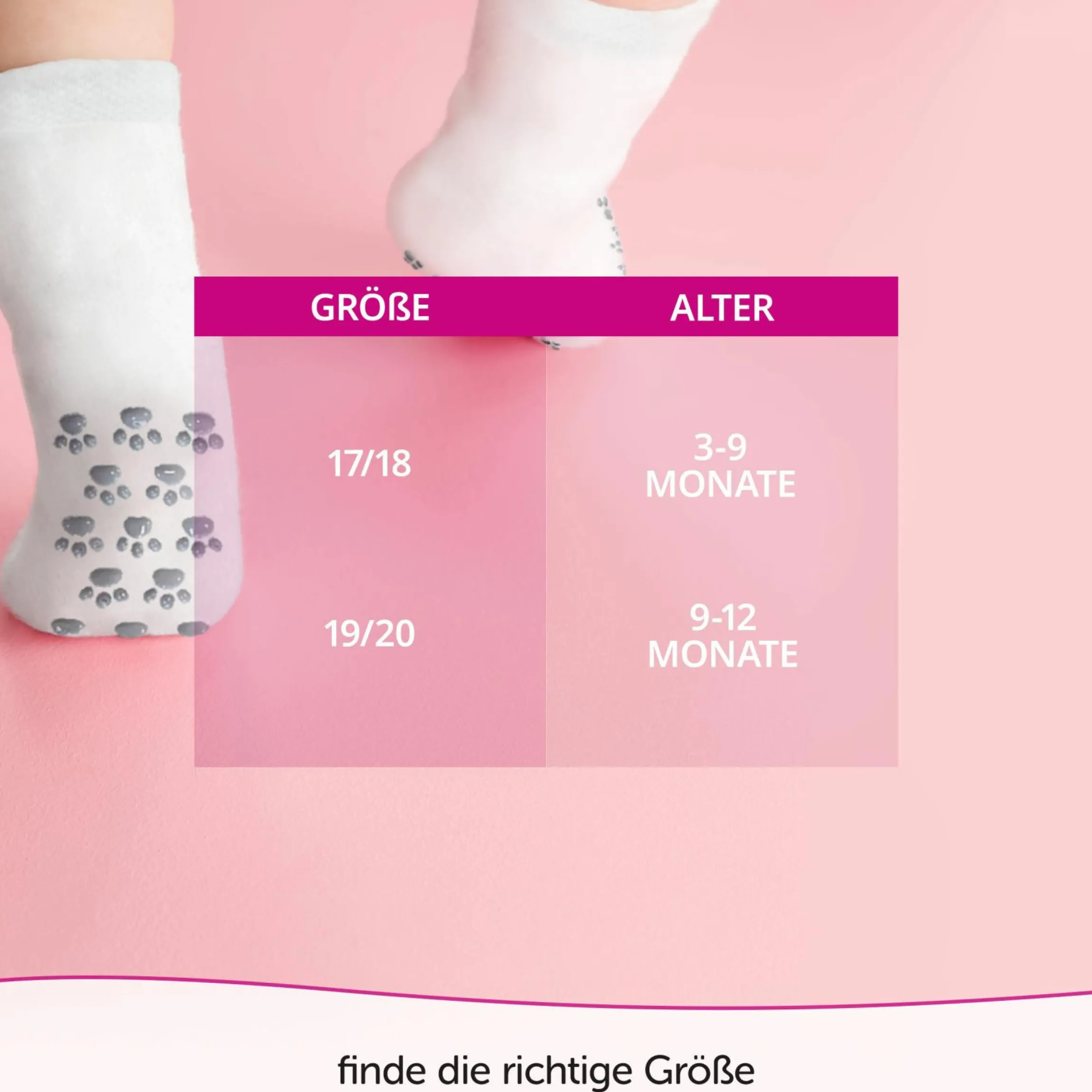 Anti-Rutsch Socken / Krabbelsocken / Stoppersocken 5er Pack - Natur - Gr. 19/20