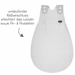 Außensack Baby-Mäxchen - Dots - Grey - Gr. 50/56