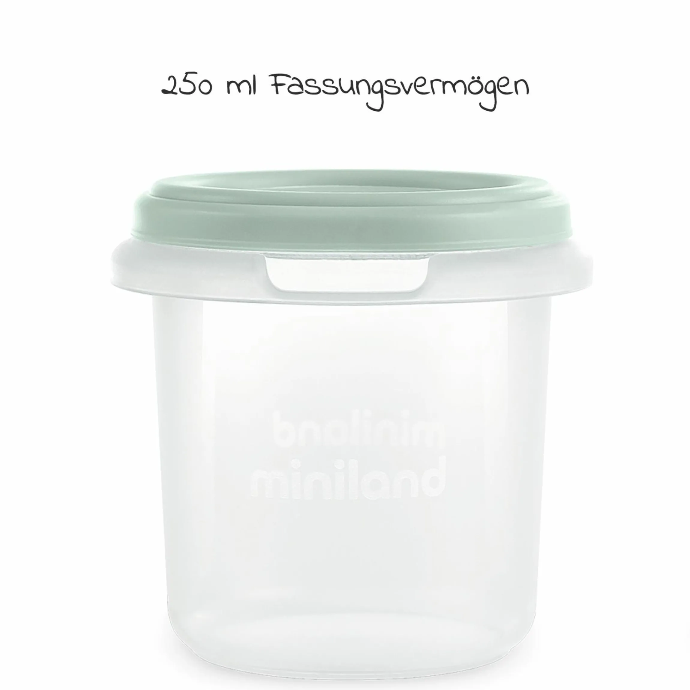 Aufbewahrungsbehälter 4er Pack je 250 ml - Mint