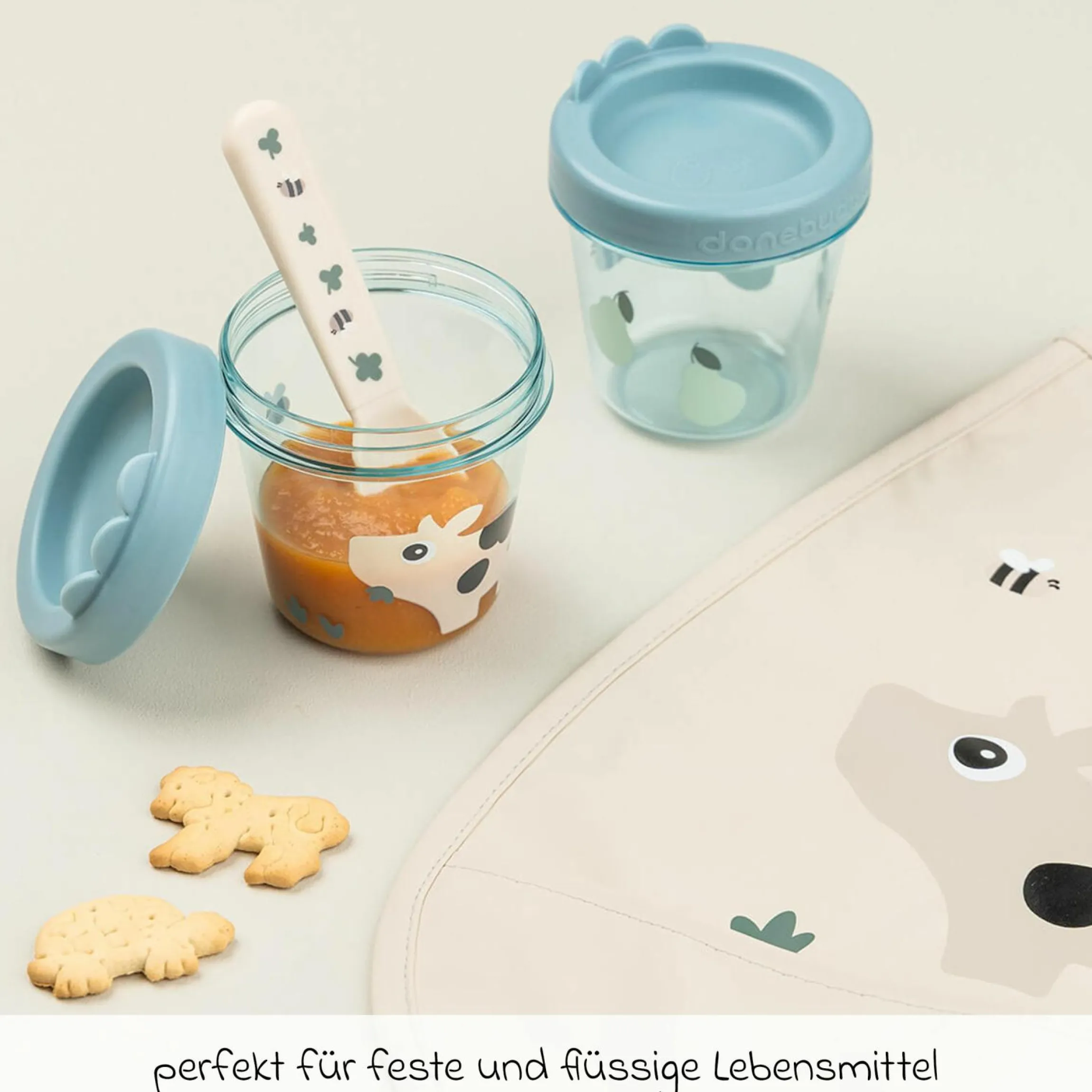 Aufbewahrungsbehälter 2er Pack - Tiny Farm - Blau