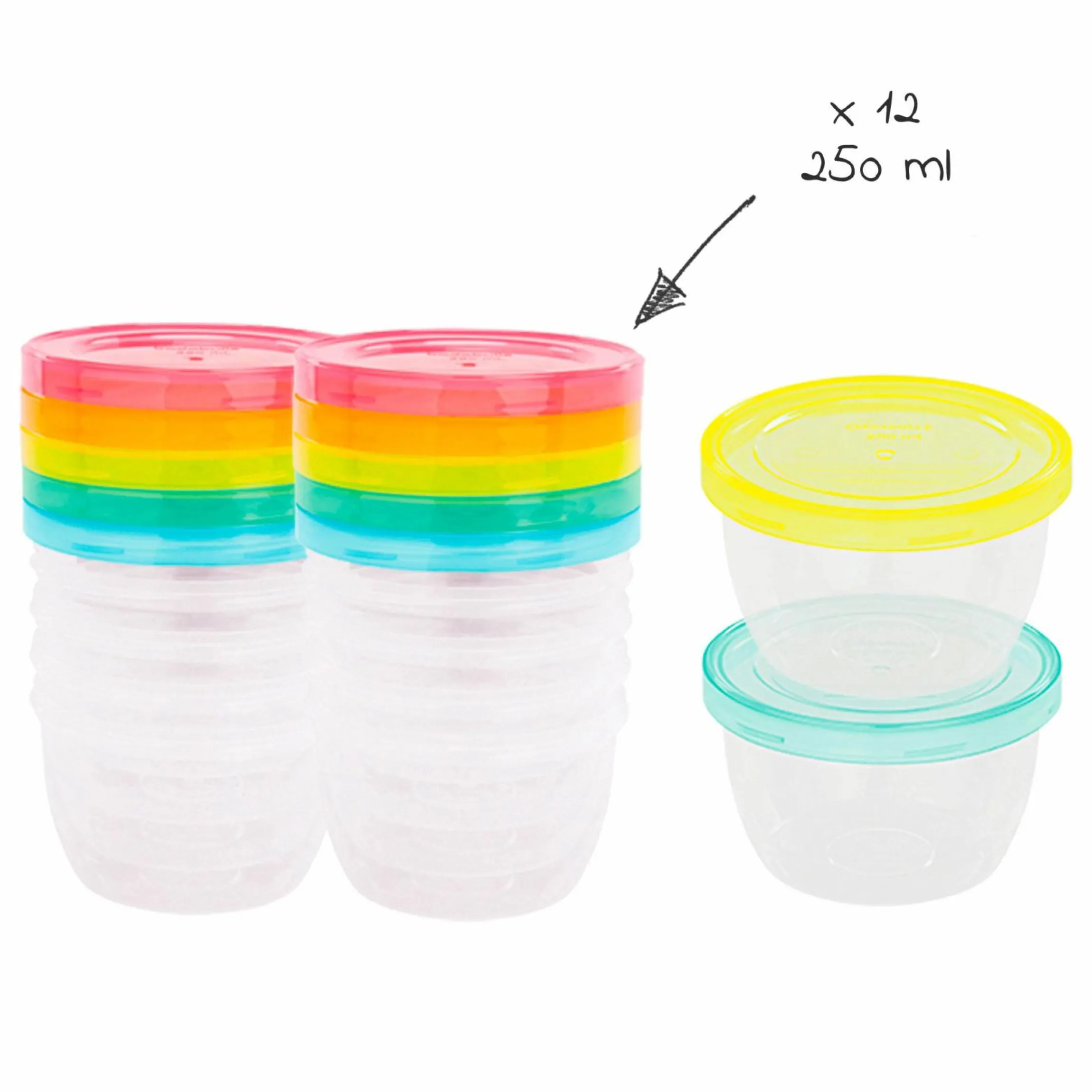 Aufbewahrungsbehälter 12er Pack Badabowls 250 ml