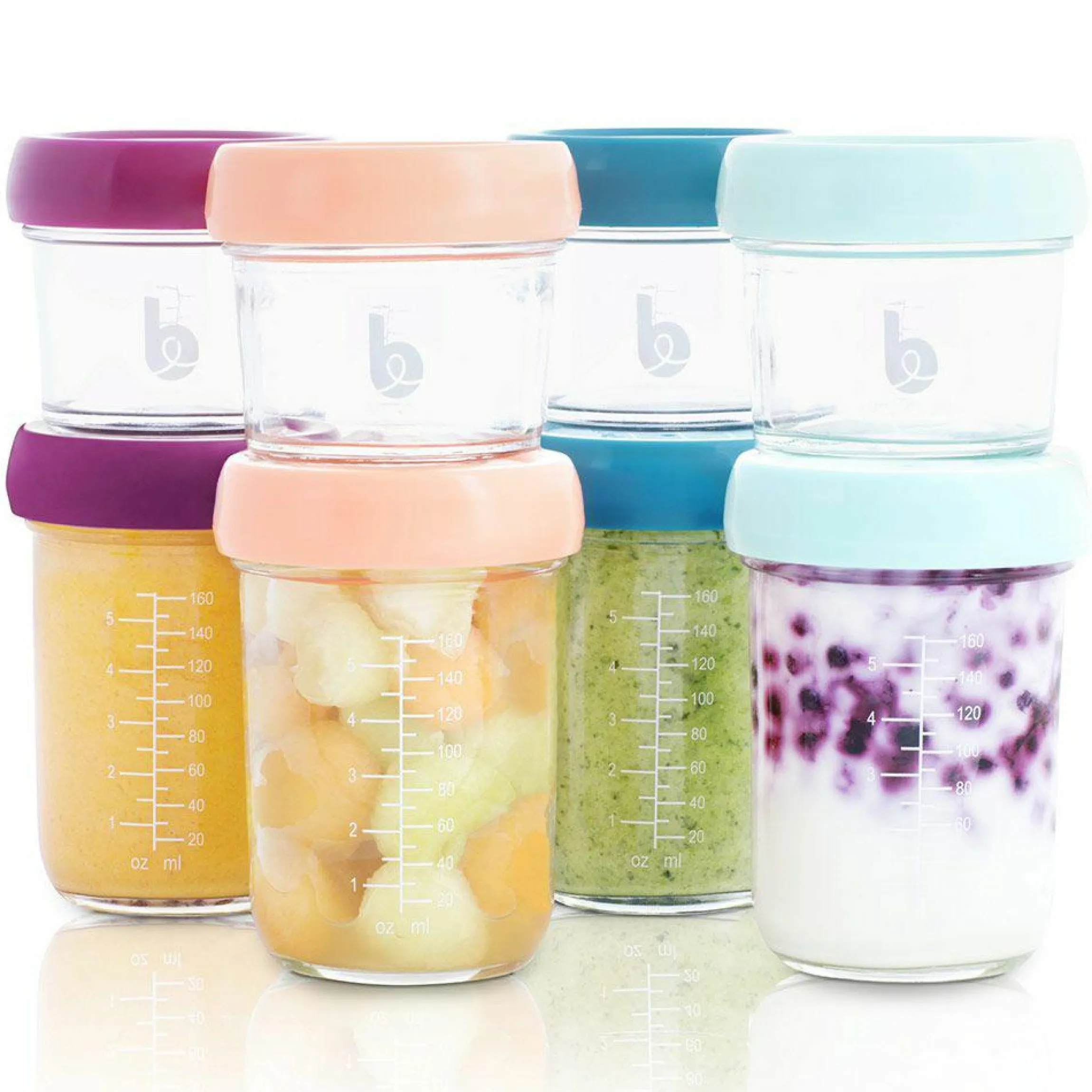 Aufbewahrungsbehälter 8er Pack Babybols aus Glas 120 + 240 ml