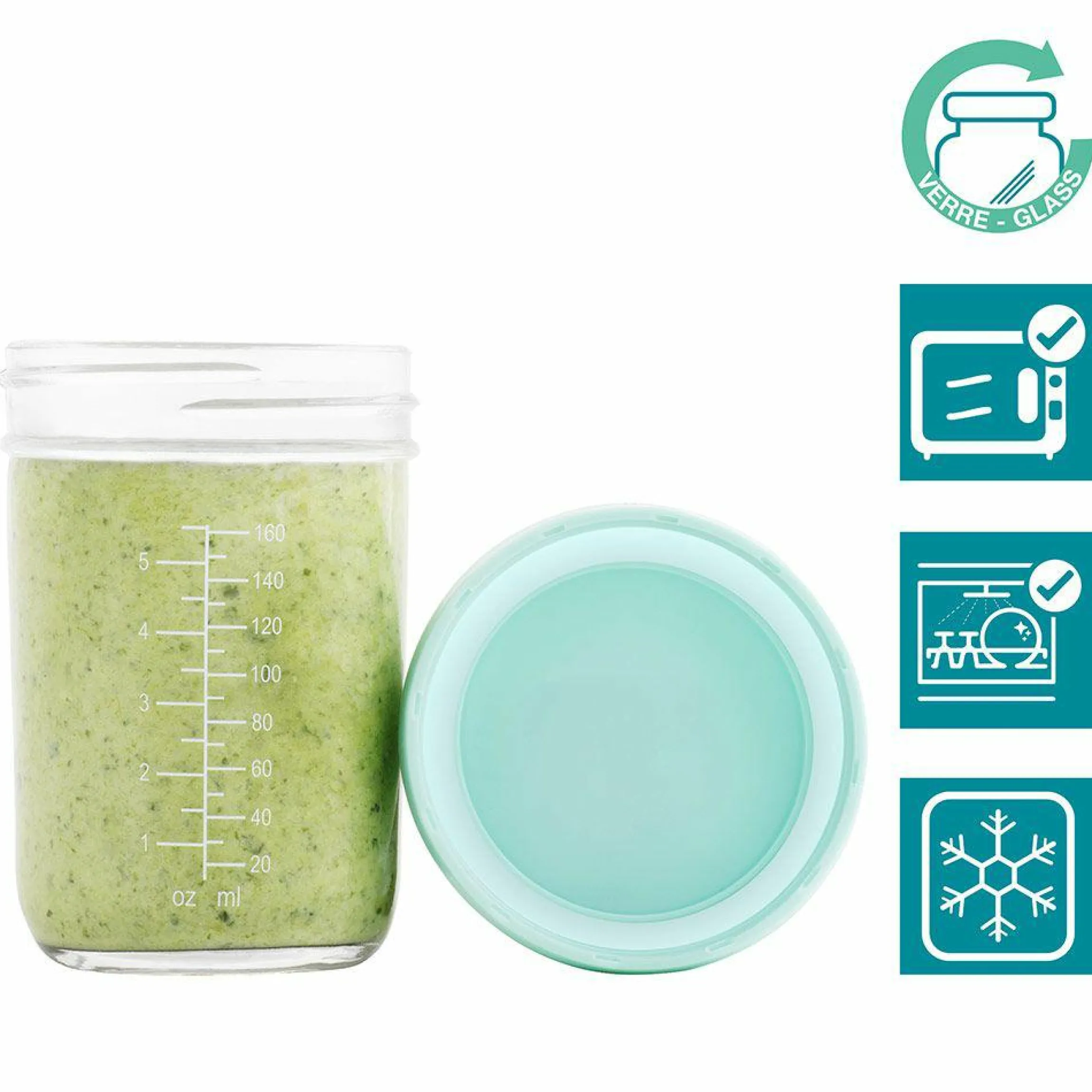 Aufbewahrungsbehälter 8er Pack Babybols aus Glas 120 + 240 ml