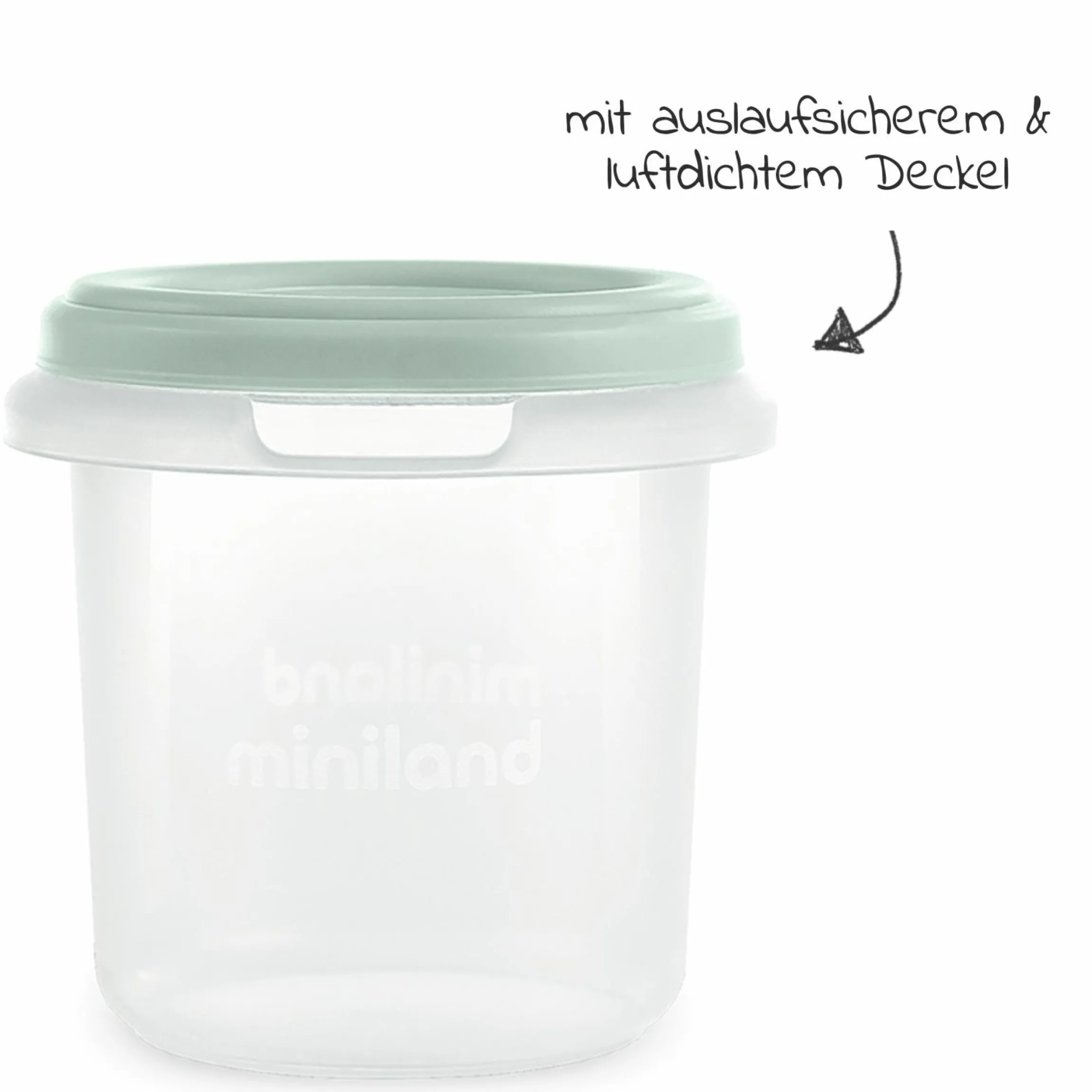 Aufbewahrungsbehälter 4er Pack je 200 ml - Mint