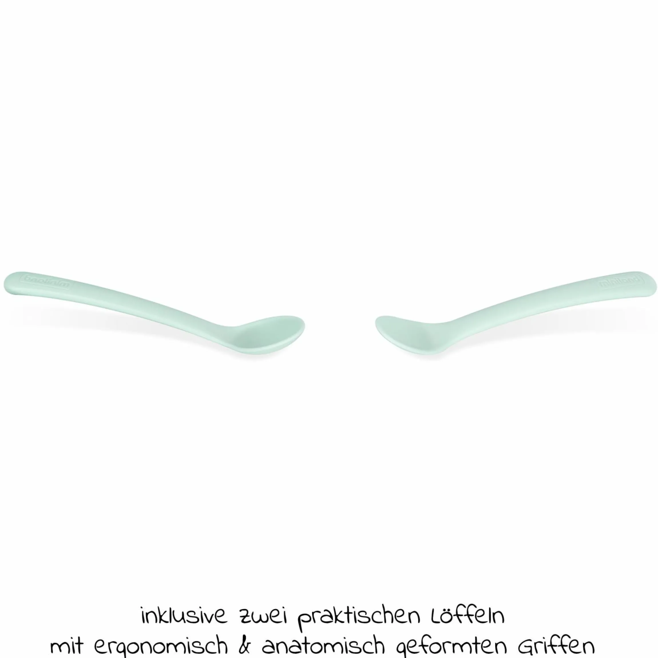 Aufbewahrungsbehälter 10er Pack + 2 Löffel 200 ml - Mint