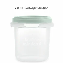 Aufbewahrungsbehälter 10er Pack + 2 Löffel 200 ml - Mint