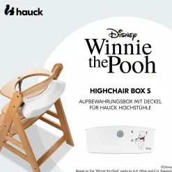 Aufbewahrungsbox für Hochstuhl Rückenlehne (abnehmbar & inkl. Deckel) - Pooh - White