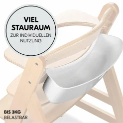 Aufbewahrungsbox für Hochstuhl Rückenlehne (abnehmbar & inkl. Deckel) - Pooh - White