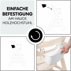 Aufbewahrungsbox für Hochstuhl Rückenlehne (abnehmbar & inkl. Deckel) - Pooh - White