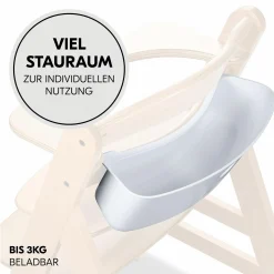 Aufbewahrungsbox für Hochstuhl Rückenlehne (abnehmbar & inkl. Deckel) - Weiß / White